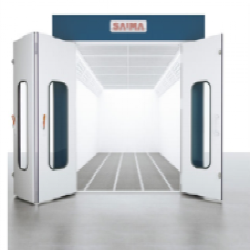 Phòng sơn sấy xe con gốc dầu 6610 x 3960 x 2800 mm, đầu đốt 120000 kcal/h, 22000 m3/h (sàn 2 dãy hở)