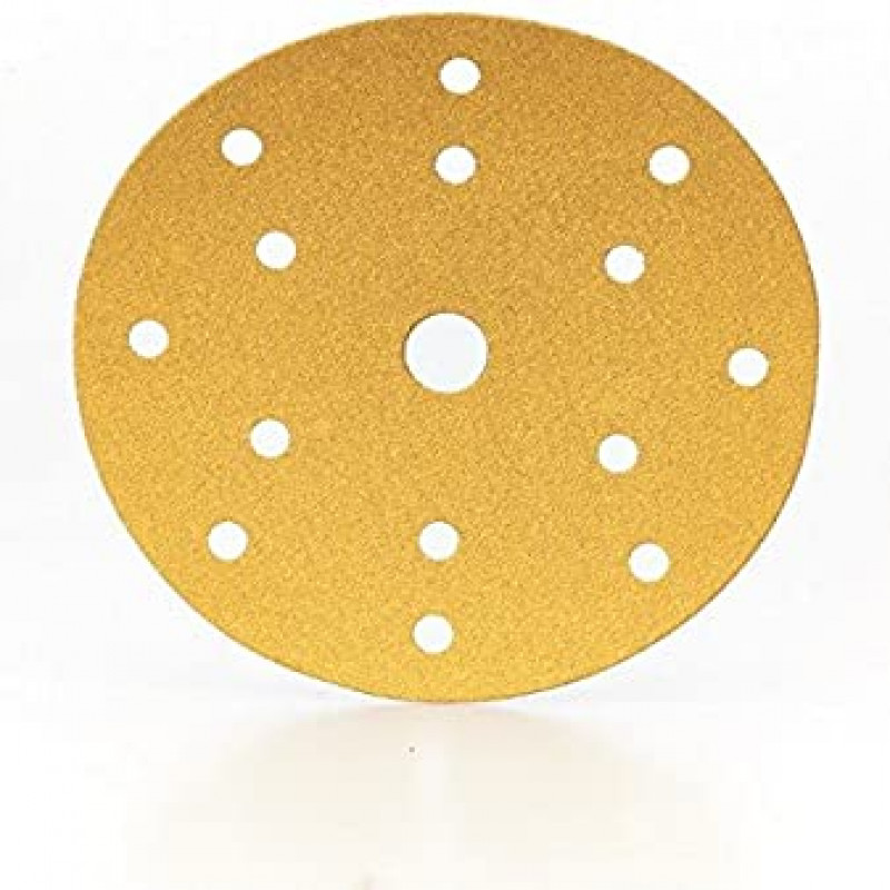 Giấy nhám máy P600, 150mm (15 lỗ-màu vàng)