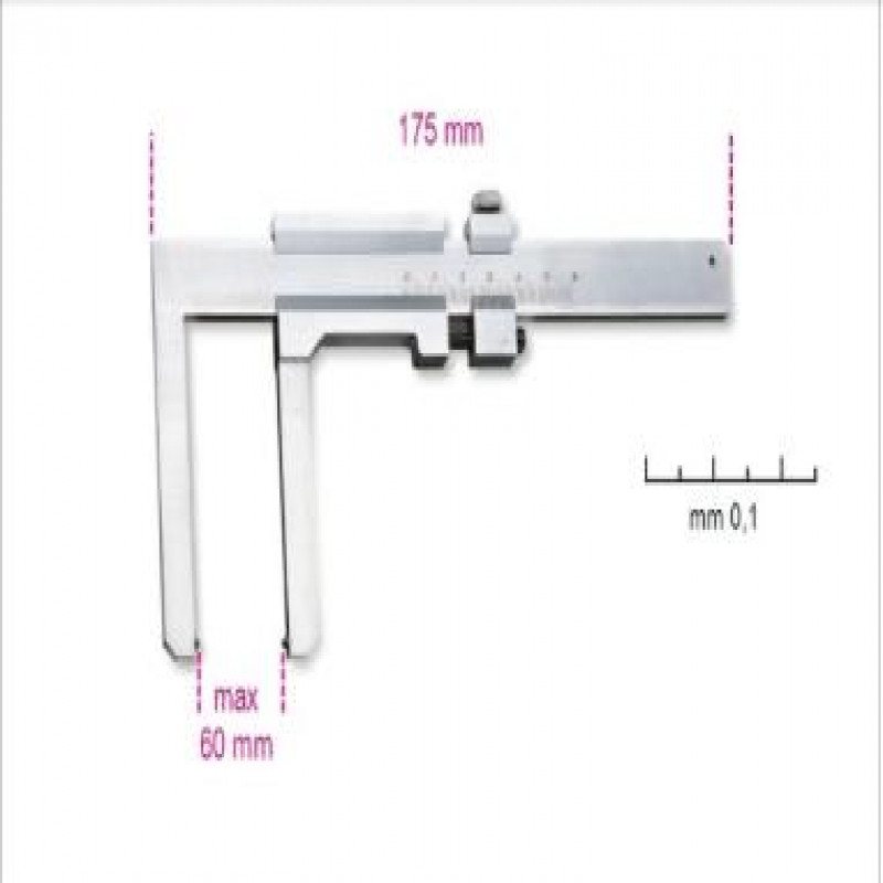 Thước cặp đo độ dày đĩa phanh, dải đo 60 mm