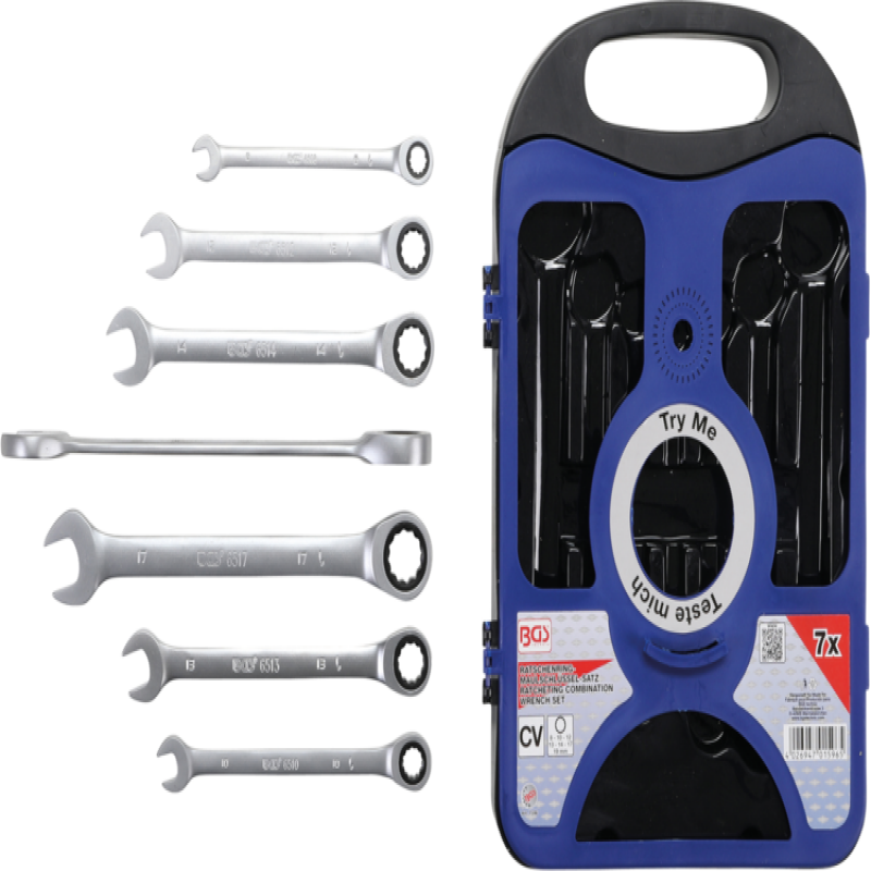 Bộ cờ lê tròng cóc, 7 chi tiết (8-19 mm)