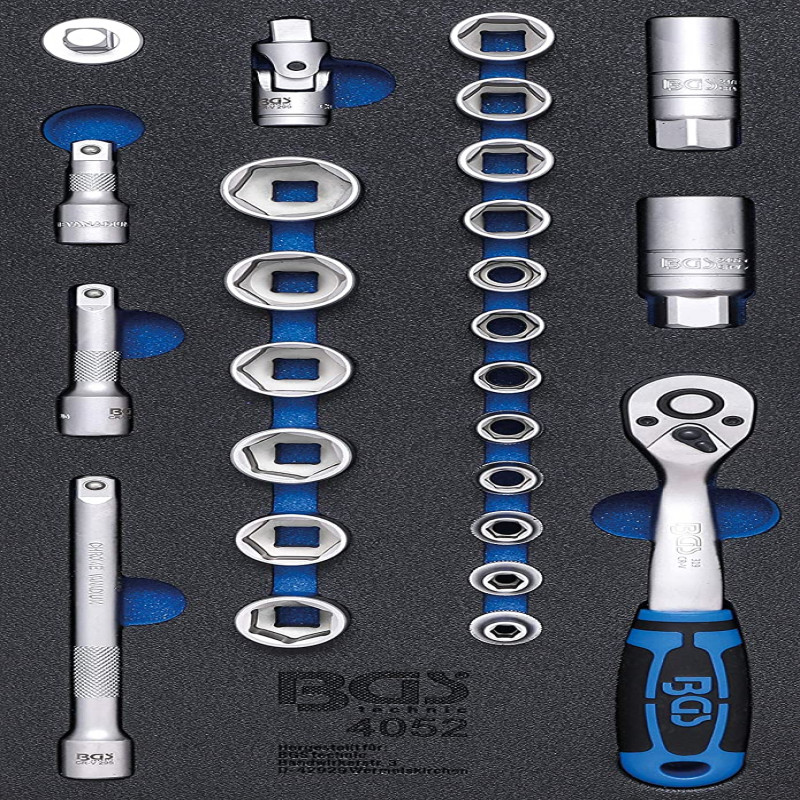Bộ khẩu và tay vặn 3/8", 26 chi tiết (24 khẩu, 2 phụ kiện)