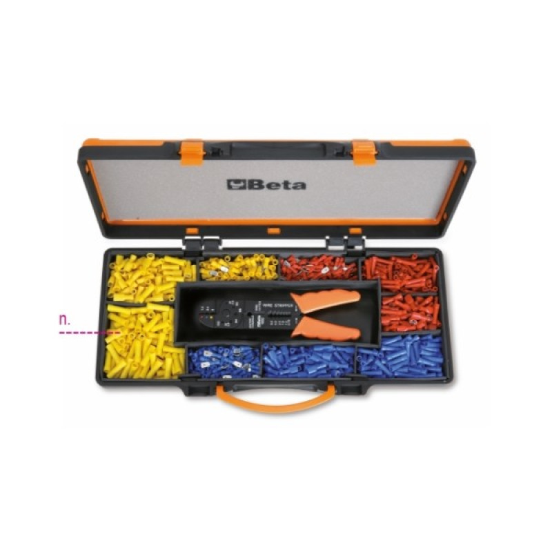 Kìm bấm cos, tuốt dây điện 0,75÷6 mm2 (1 kìm, 450 đầu cos)