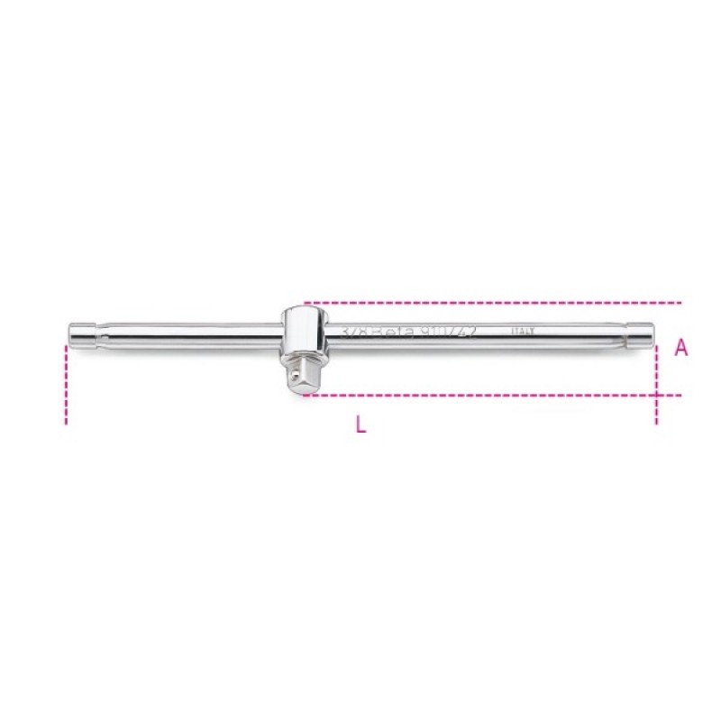 Tay vặn chữ T dạng trượt 3/8", dài 210 mm